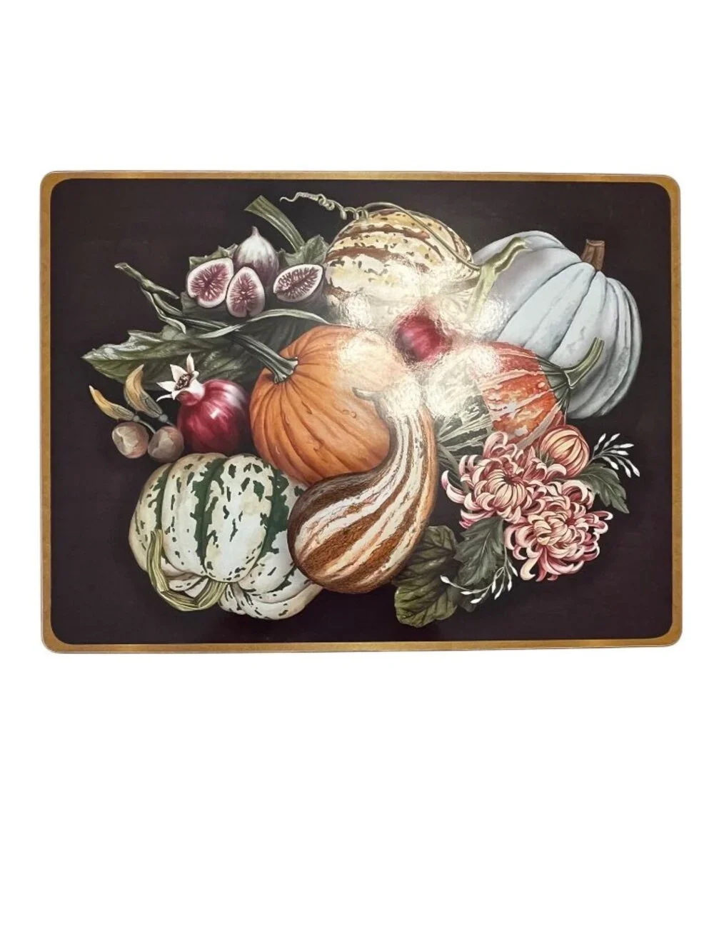 Williams Sonoma Harvest Pumpkin Placemat Cork Back Fall Kitchen Decor 16x12
